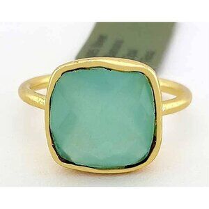 Genuine 5.10 Cts Opal Ring 14k Yellow Gold Plated
